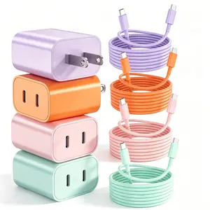 PD 45W, compatible for Samsung, Dual USB-C Super Fast Charger, Wall Charger, Includes a 10-ft Extra-Long Durable USB-C Charging Cable,  for Samsung Ultra16/S26+/S25+/S25/S24/S23/S23+/S22/S22+/S21 Ultra/S20, Compatible with iPhone 17, 16 Pro Max, etc.