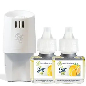 100% Natural Lemon & Citrus Plug in Refill Air Freshener Starter Kit