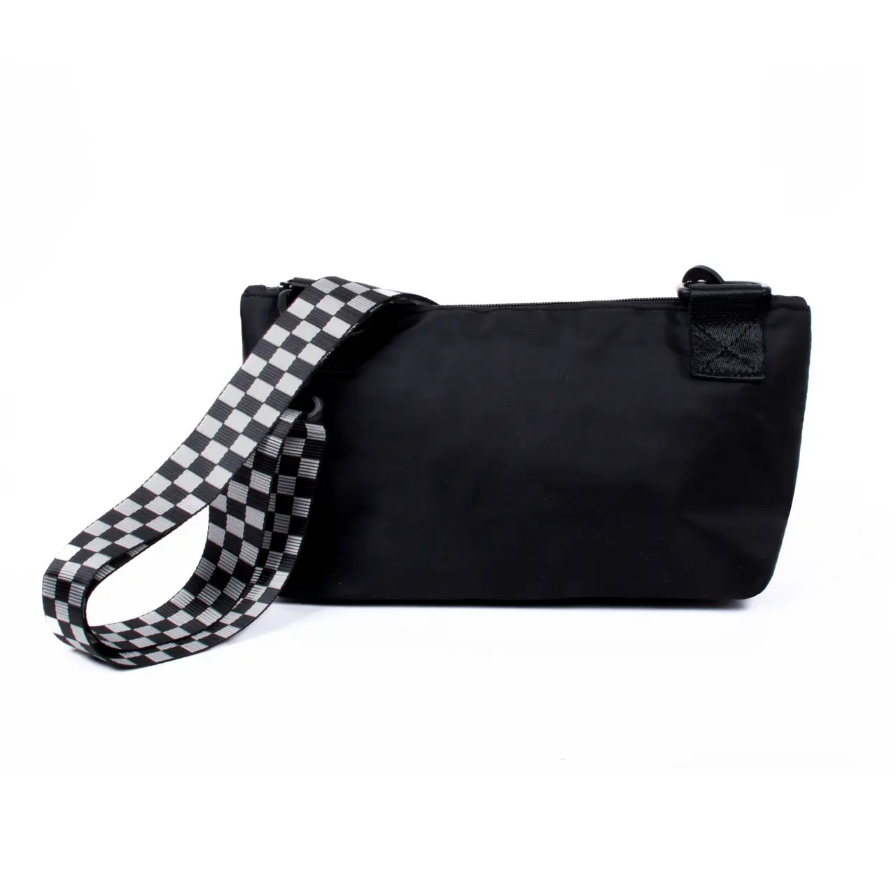 Women's Nylon Crossbody Bag with Checkered Interchangeable Strap, Lightweight Spacious Sling Purse for Travel & Daily Use