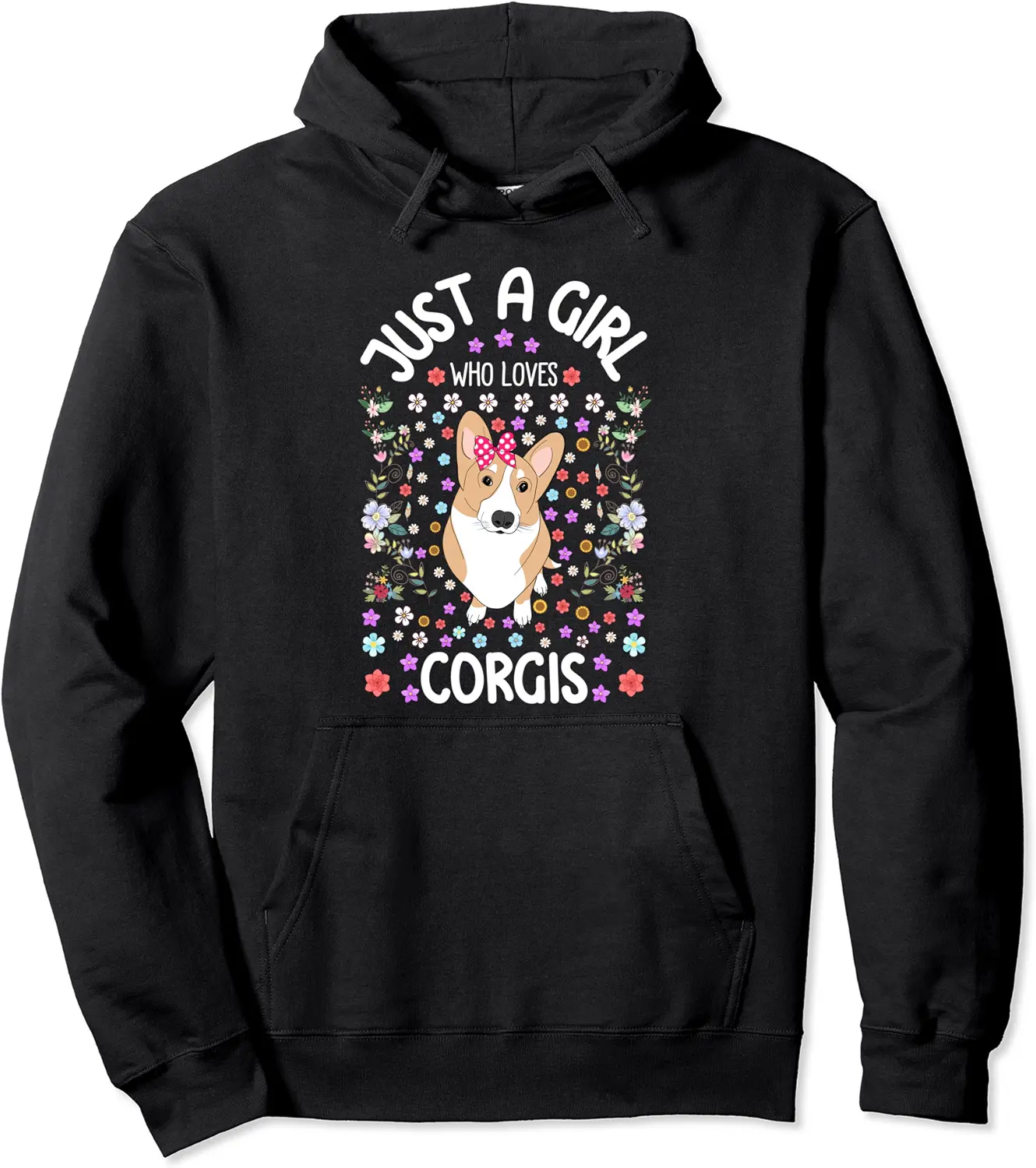 Funny Corgi Gift for Girls Cute Just A Girl Who Loves Corgis Pullover Hoodie - Emilyschwe Shop 83B0828MD1D2