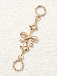 Fashion Women's Bag Extender Chain Bow Design, Single Shoulder Strap Handbag Accessory, Metal Chain Decorative Extension