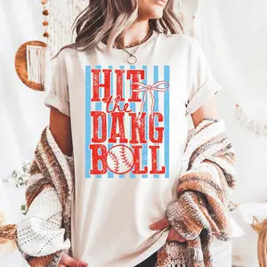 [Sale Up To 40%] Hit the Dang Ball - Comfort Colors, Baseball Lover, Sports Mom Tee, Baseball Game Trendy Baseball Shirt, Tailgating Baseball Game Shirt