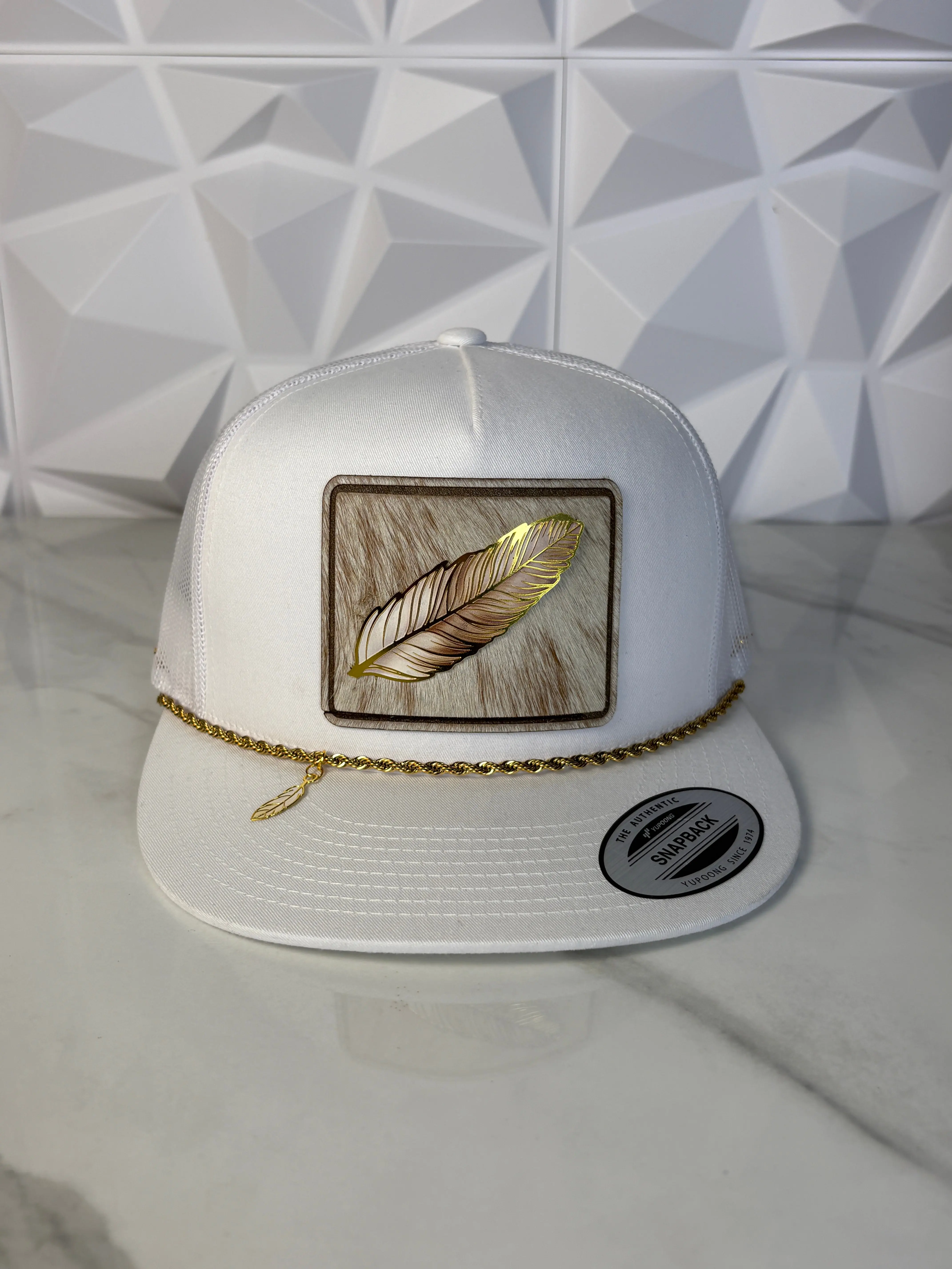NEW ITEM - Taupe hat with golden chain for woman Chain Strap Fedora Hat • Ruslan Baginskiy Hats & Accessories  main image 2
