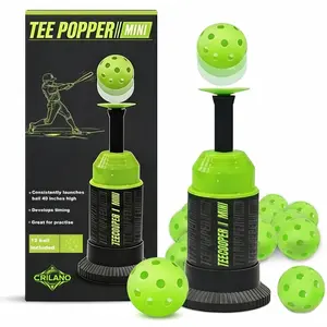 Popper tee,Mini Batting Tee Without a Pitcher for Perfect Swings Baseball Training for Hitting Practicing (Mini Popper Balls 12 Pack Included)