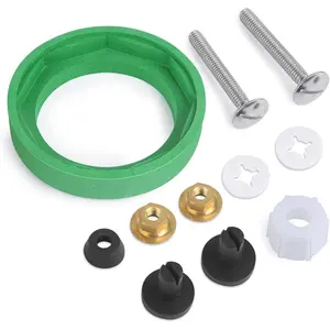 3" Toilet Tank to Bowl Coupling Kit Compatible with Most Two-Piece Toilets & American Standard  , with 304 Stainless Steel Bolts, Brass Nuts, Washers & Essential Parts