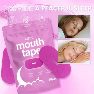 Ultra Breathable Mouth Tape - One Month Supply (30 Strong Adhesive Sleep Strips) - Sport Accessories for Improved Sleep Quality and Comfort