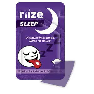 Riize Sleep Strips – Fast-Dissolving Sublingual Supplement with Melatonin, Valerian Root & Vitamin B6