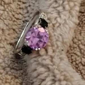 Amethyst and Black Onyx Ring - Eloquent and Unique
