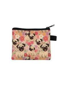 All-over puppy print coin purse