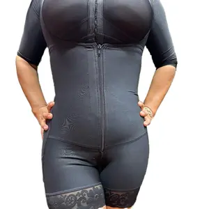 7063 Extra Compression Shaper with Zipper Closure and Lace Trim for Enhanced Support and Comfort