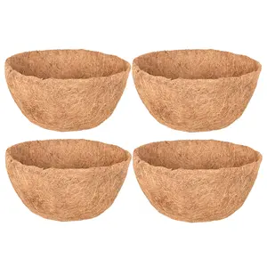 2PCS 20inch Coco Liner Hanging Basket Replcement, 100% Natural Round Coconut Coco Fiber Planter Basket Liners for Hanging Basket Bird Nest