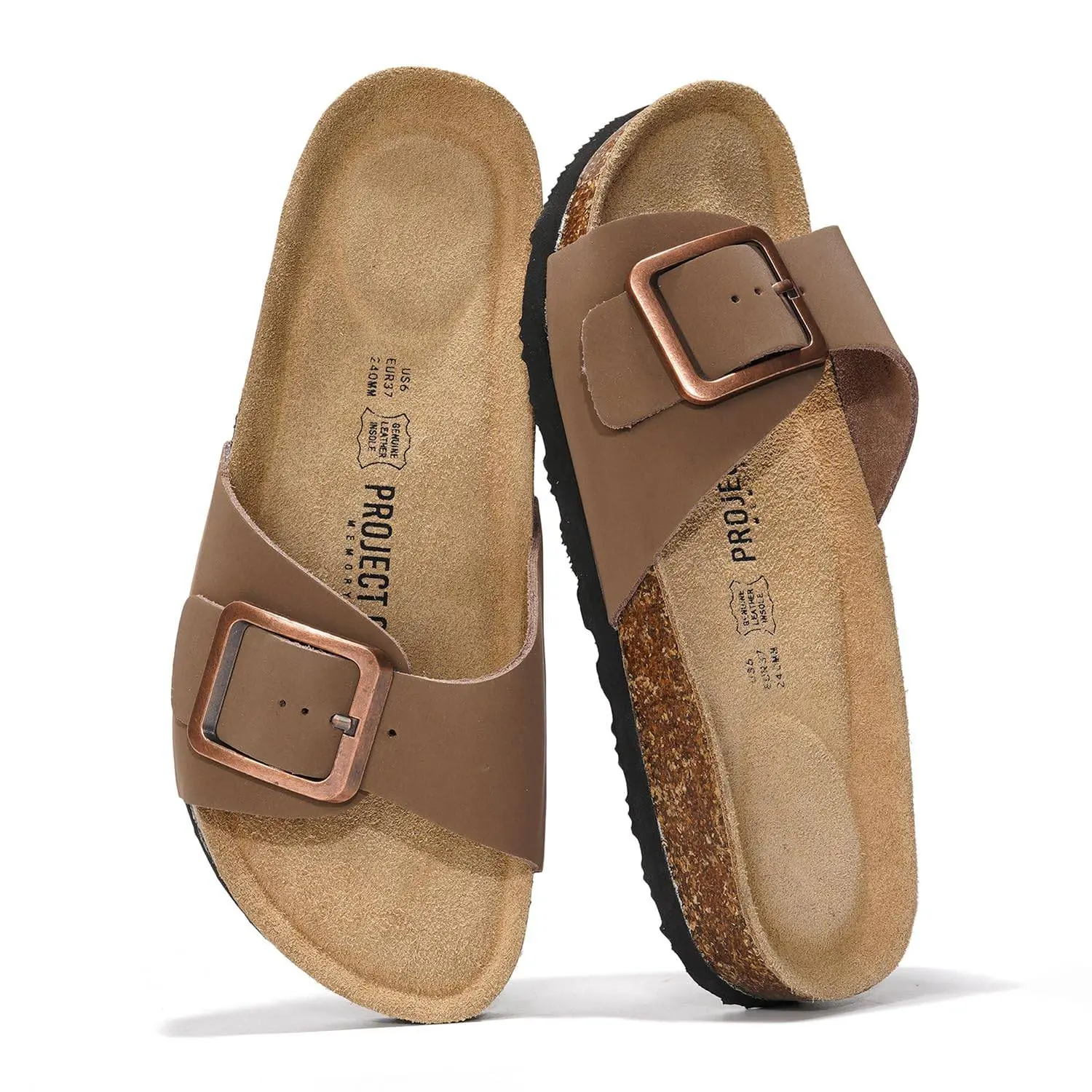 Project Cloud Women's Genuine Leather Sandals | Casual Summer Walking Footwear | Memory Foam | Lightweight Non-Slip – Ibiza