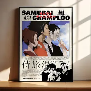 Samurai Champloo Anime Poster, Mugen Jin Fuu Anime Art Print Anime Gifts (Unframed, Print Only)