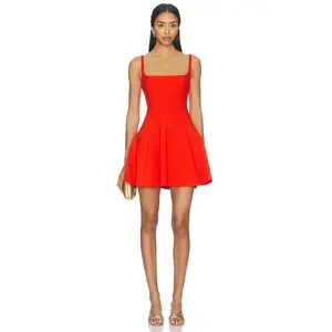 Amanda Uprichard Loren Dress in Chili
