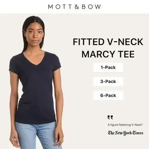 Mott & Bow | Fitted V-Neck Marcy Tee tt