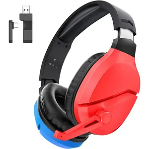 Wireless Gaming Headset for PC PS4 with Noise Canceling Microphone Bluetooth 24G USB Type C Wired Mode for Controller Gamecube Switch Xbox Immersive