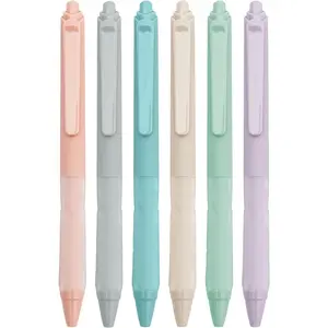 Ballpoint Pens Medium Point 1mm Black Pen with Super Soft Grip Ball Point Pen for Men Women Retractable Pens (6-pack)