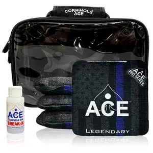 Legendary Police Flag Cornhole Bag Kit | 4 Bags + Break-In Kit + Carry Case