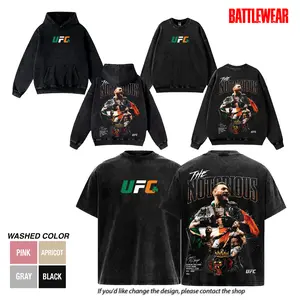 Men's UFC 329 Black Conor McGregor T-Shirt & Hoodie, The Notorious UFC Graphic Tee, UFC MMA Shirt, Gift for Fighters, Sports Apparel
