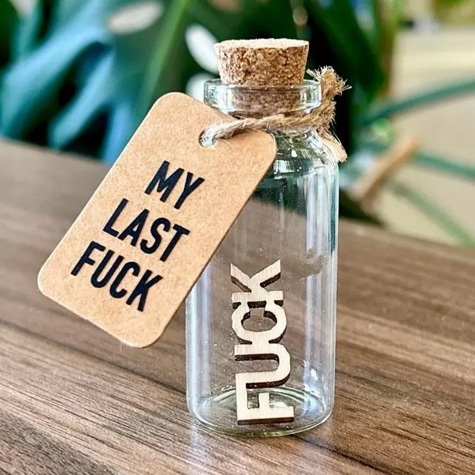 Funny Christmas Stocking Stuffers- My Last Fuck Mini Jar of Fucks
