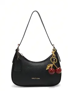Small Square Bag for Women, Fashion Crescent Moon Bag, Y2K Shoulder Armpit Bag, New Trendy Crossbody Bag, Versatile Casual Handbag, Fashionable Versatile Purse, Pu Tote Satchel