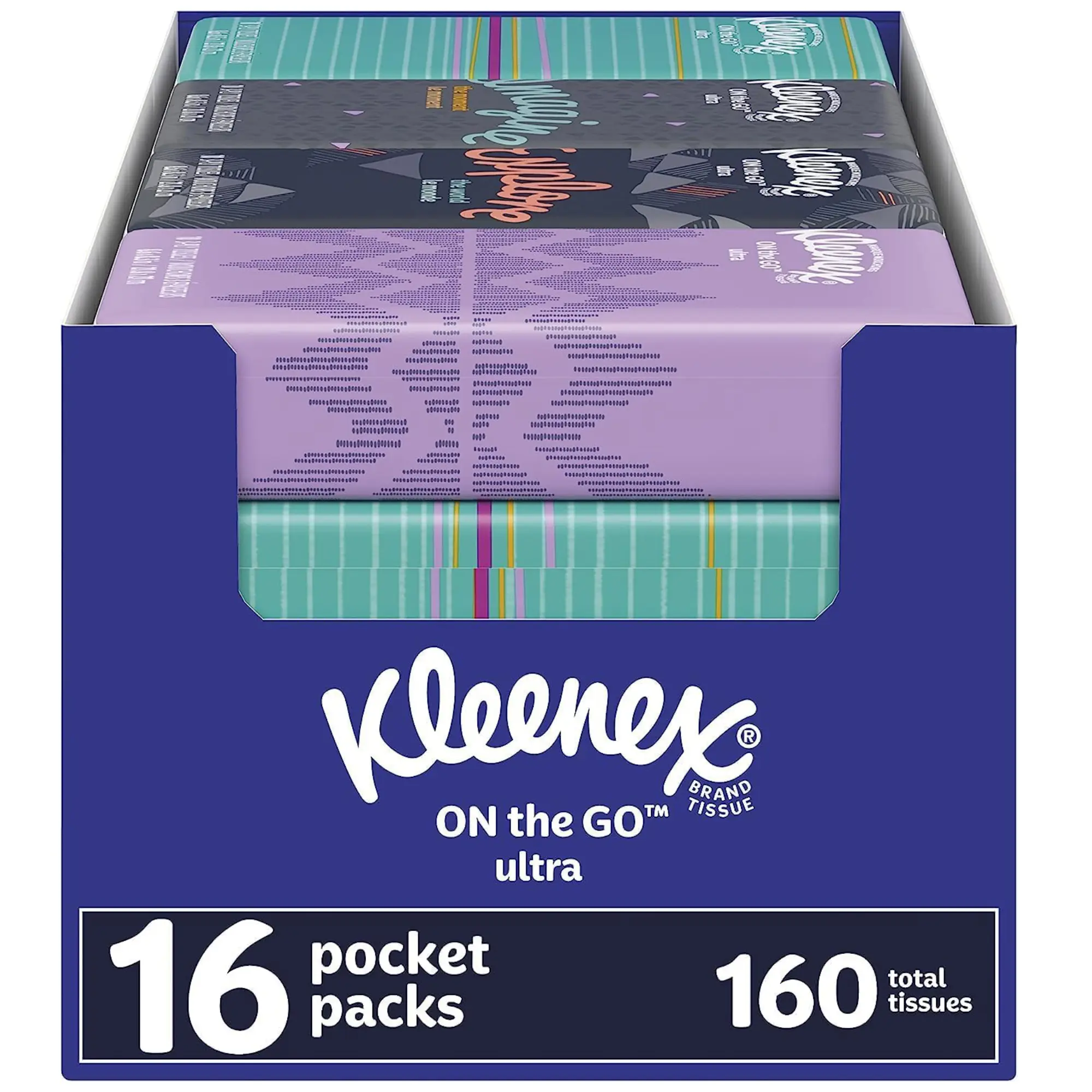 Kleenex® 3-Ply Pocket Packs Facial Tissues (16 Packs of 10 tissues)