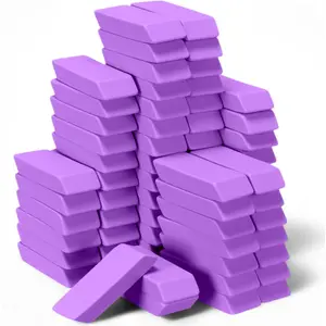 72 Count Purple Pencil Erasers Rectangular Rubber Eraser Bulk for Art and Office Use Classroom Study Drawing Sketch Supplies