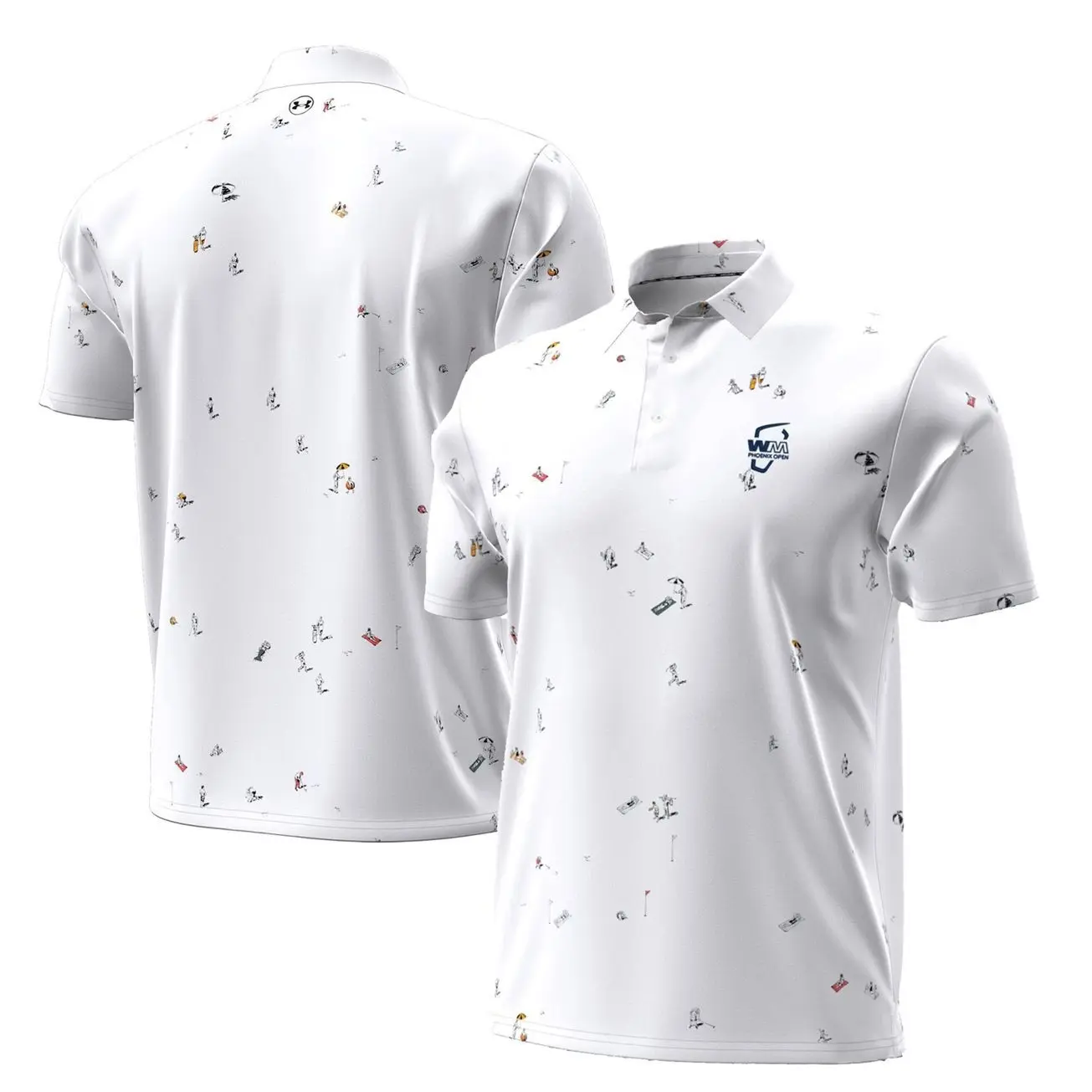 WM Phoenix Open Under Armour ArmourDry Golf Motif Polo - White