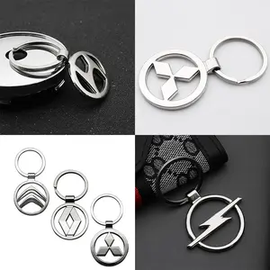 1Pcs Car Metal Keychain Emblem Key Ring Accessories For Ford Lexus Toyota Chevrolet Hyundai Kia Honda Peugeot Suzuki Mazda Citroen Renault Mitsubishi Opel