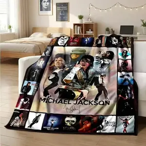 Michael Jackson Premium Flannel Blanket - High-Quality Super Soft Cozy Throw for Bedding, Couch, Travel, Ideal Gift for Pop Music Fans & Holiday Occasions