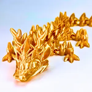 9IN Reindeer Snowflake Winter Dragon - 3D Printed - Desk Decor Gift Ornaments Decoration