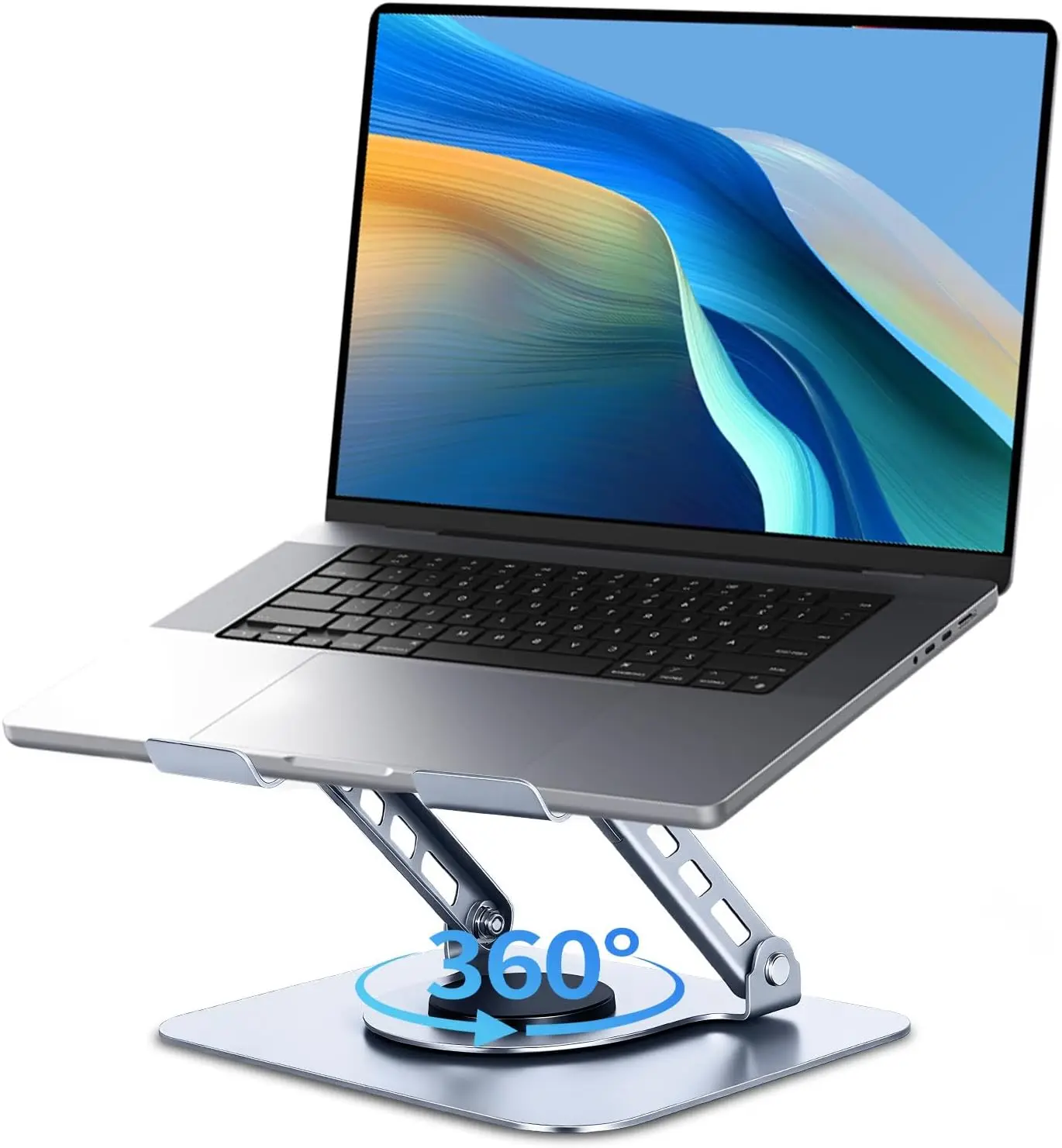 360° Rotating Laptop Stand for Desk, Ergonomic Notebook Riser with ...