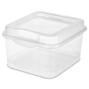 Sterilite Plastic FlipTop Hinged Storage Box Container w/ Latching Lid, 24 Pack