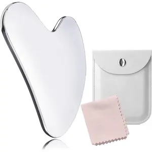 Stainless Steel Gua Sha Tool - Guasha Tool for Face - Massager Tool for Jawline & Chin, Face Sculpting Tool, Fascia Massage Tool for Face Massage, Gua Sha Facial Tools - Skin Care Gifts for Women