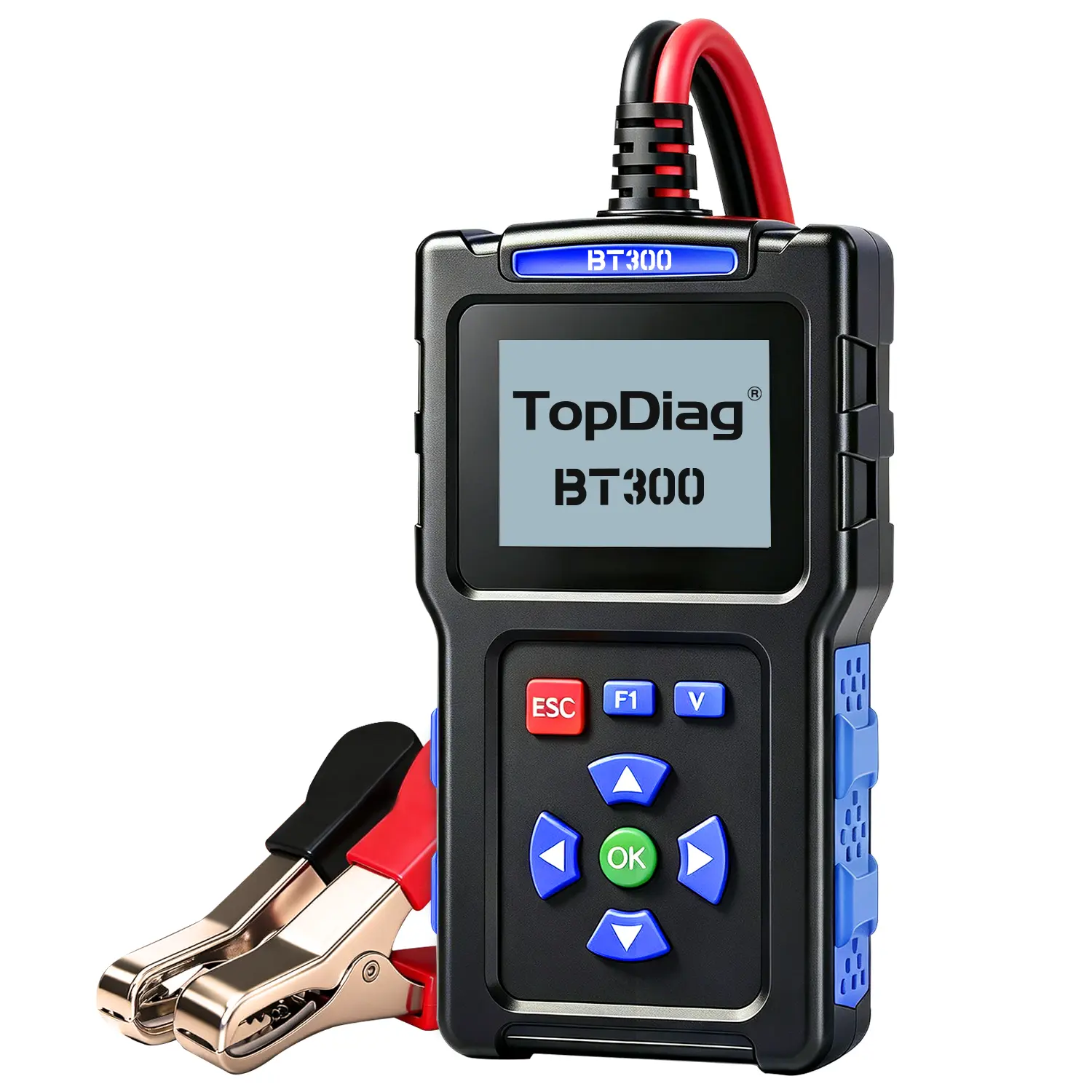 TopDiag BT300 Automotive Battery Load Tester 12V/24V 20-2000 CCA Car Battery & Charging System Tester for Car Truck Motorcycle ATV SUV Boat Yacht