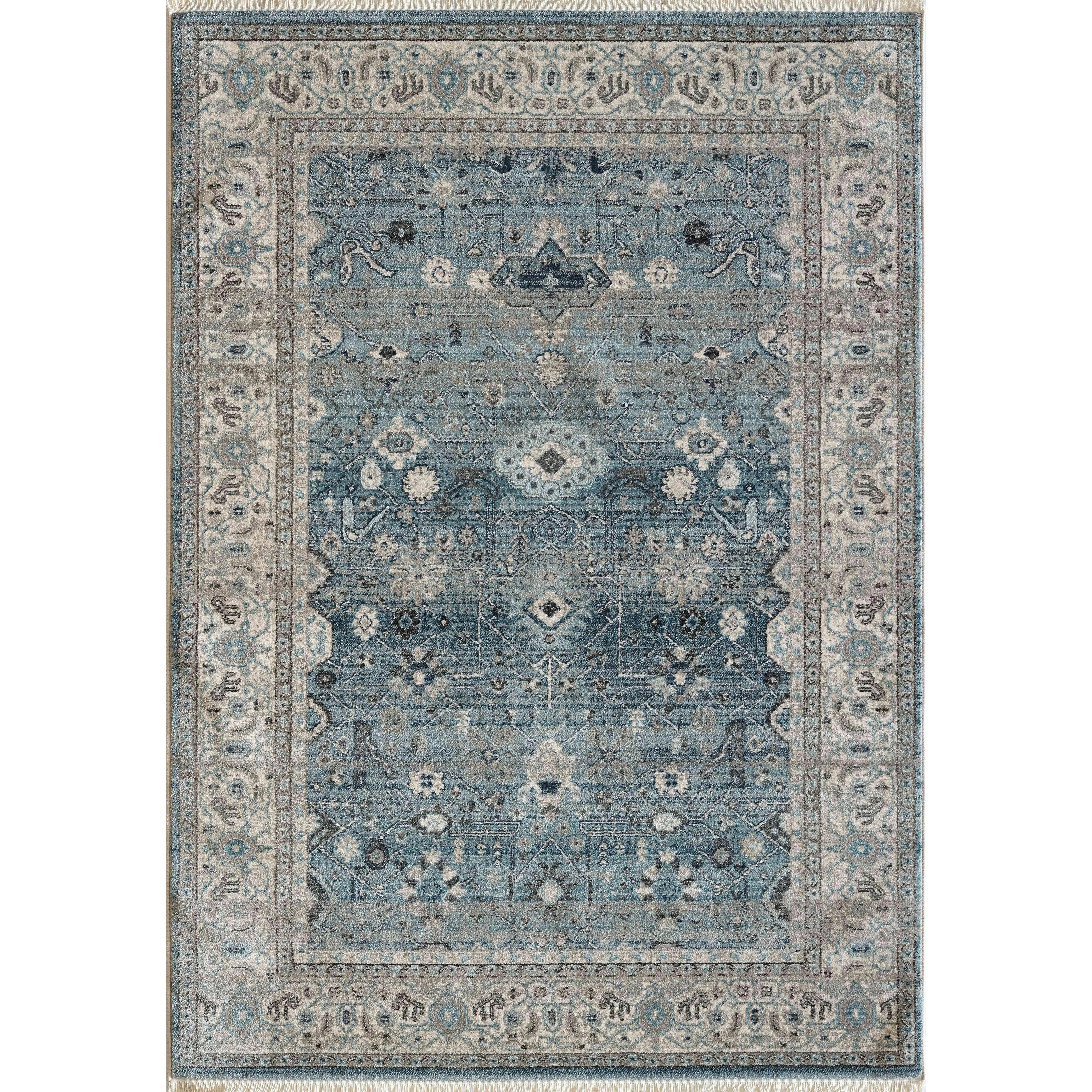 Dynamic Rugs Juno 6881 Light Blue Transitional Machine-Made Rug