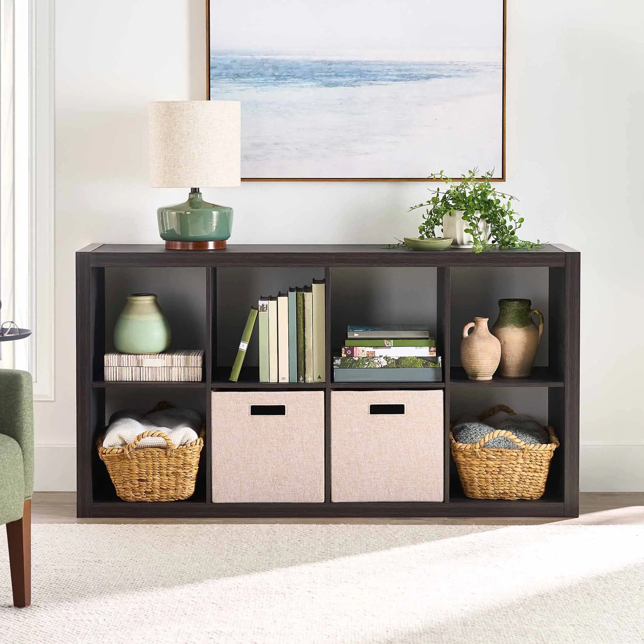 better homes & gardens 12 cube storage organizer tobacco oak Better Homes & Gardens 8-Cube Storage Organizer - Spacious Shelving Unit  for Home & Office Use
