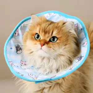 Pet Elizabethan Collar for Cats and Dogs, Spay/neuter Post-Op Anti-Bite Anti-Saliva, Lightweight Waterproof Soft Head Cover