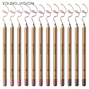 1pcs & 12pcs Lip Liner Set, Long-Lasting Matte Wood Texture, Non-Fading, Not Flammable, Ca Prop 65 Compliant, Balm Form, Matte Lip Pencil