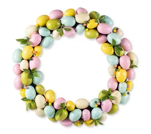 Glitzhome 18"D Easter Eggs Wreath
