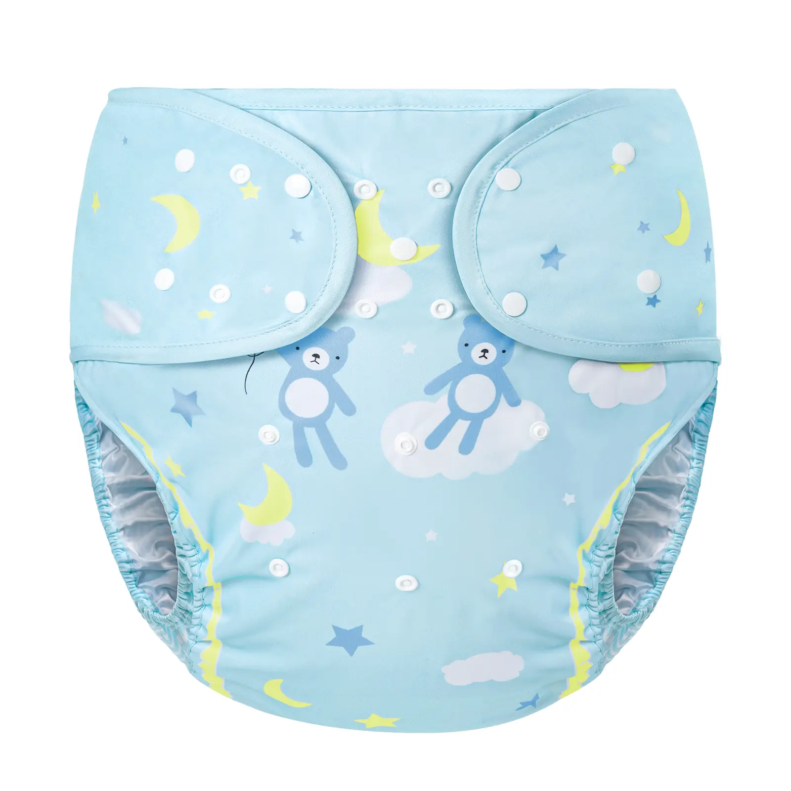 Littleforbig Polyester-TPU Washable, Adjustable with Snaps, Reusable Waterproof Cloth Adult Diaper Wrap Cover, 1 Size - Little Dreamers Theme