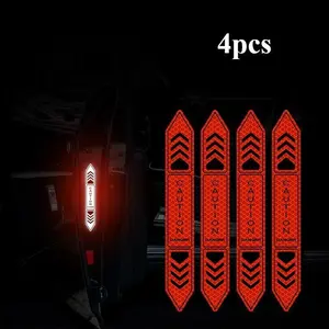 High-reflective warning arrow-shaped car door sticker - Night safety warning sticker, to enhance vehicle visibility