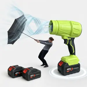 Powerful Cordless Handheld Leaf Blower, Equipped with 2×48V Long Lasting Batteries, Lightweight Electric Blower for Lawn Care, Patio, Garden Leaves, Snow and Dust Removal