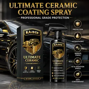 Nano Ceramic Coating Spray Mirror Finish Hydrophobic Paint Sealant Rapid Detailing Polish Wax Coating Water Repelling UV Protection for All Vehicles 300ml