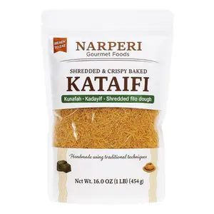 Narperi Gourmet Kataifi, Shredded Crispy Filo Dough, 1 lb, Vegan, Ready-to-Eat