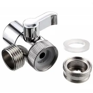 Multifunctional Water Faucet Adapter Switch Dual Outlet Mode No Leak Quick Connect for Washing Machine Shower Garden Hose Multi Size Fit Kitchen Bathroom Outdoor Tap Faucet Attachment