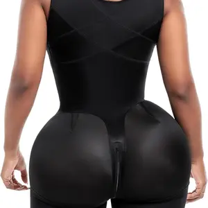 Women's Seamless Elastic Innerwear Post-Surgery Tummy Control Shapewear Bodysuit, Stage 2 Faja Short Leg, Colombian Fajas for Post-Op BBL, Machine Washable