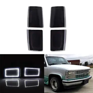 Upper & Lower White LED Side Marker For C/K 1500 2500 3500 Suburban Blazer 1988 1989 1990 1991 1992 1993 Replace OEM 5975198 , 5975197, 5975196 , 5975195 ﻿