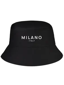 Unisex Trendy Text Print Bucket Hat - Lightweight Polyester All-Season Cap, Foldable Easy-Carry Fisherman Hat for Outdoor Sports, Ideal Holiday Gift with Trendy Look
