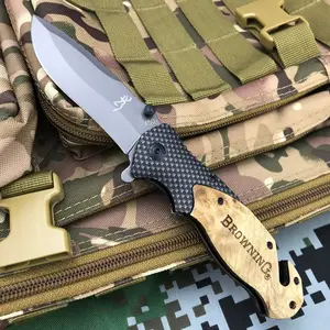 Hot Selling X50 Pocket Folding Knife, 5cr13mov Blade, Wooden Handle, Survival Edc Outdoor Knife, Multi-Purpose Jungle Tool Gift, Portable Multipurpose Knives